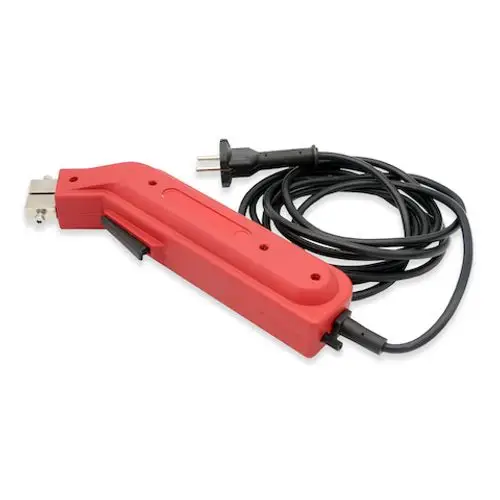 Heißschneidgerät von Roth mit rotem Griff, elektrischer Verbindung und flexiblem Kabel, zur Verwendung in Schneidarbeiten.